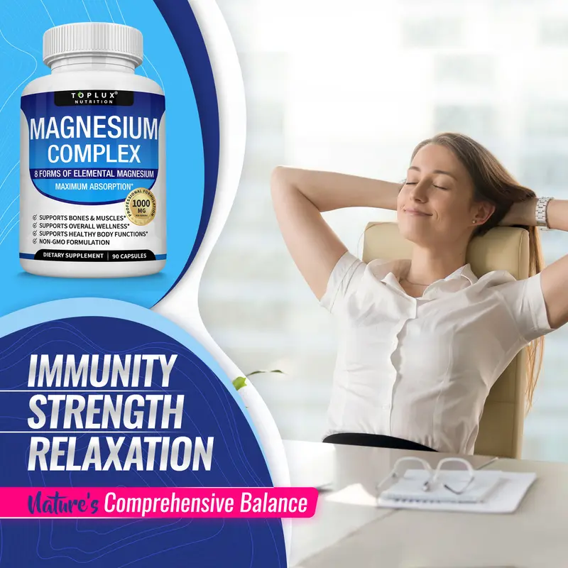 Toplux Magnesium Complex 8 Essential Magnesium Supplement