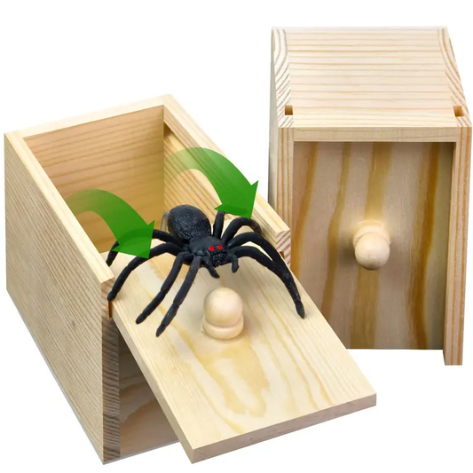 Durable Wooden Spider Prank Box, 1 Piece Handcrafted Money Surprise Box, Novelty & Gag Toy for Adults, Prank Gifts, Holiday Gift Gift, Birthday Gift, Creative Prank Gift